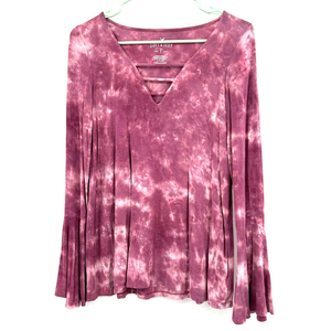 American Eagle soft &‎ sexy size small long sleeve v neck bell sleeve purple top